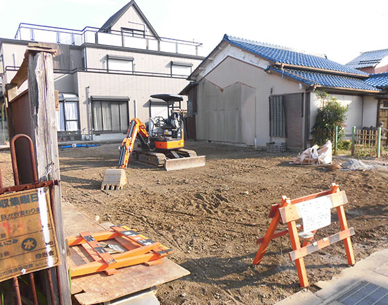 浜松市中区中島　木造家屋解体工事解体中